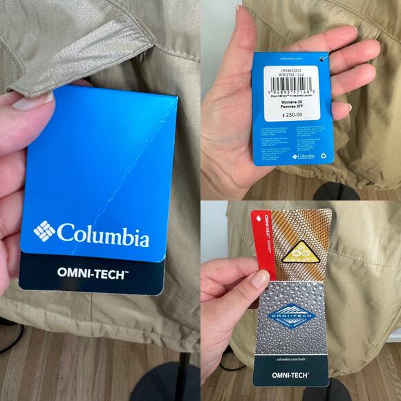 NWT Columbia Mount Bindo II Insulated Jacket Tan Faux Fur Winter Snow Size 3X - Picture 15 of 16